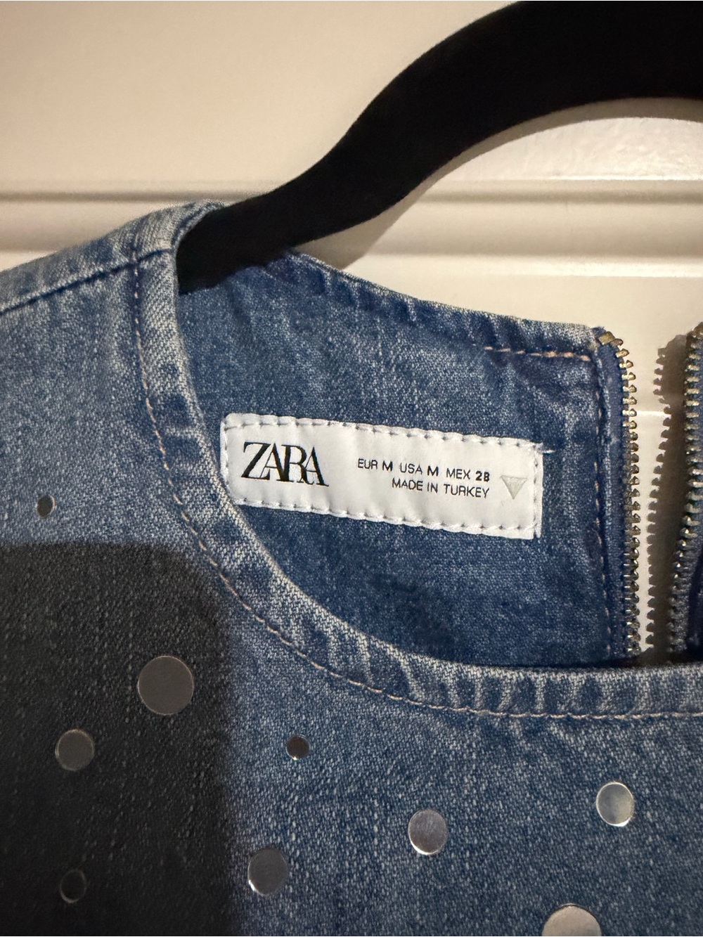 NWT Zara Denim Mirror Dress - Picture 6 of 6